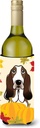 Caroline's Treasures BB2049LITERK Basset Hound Thanksgiving Wine Bottle Hugger Bottle Cooler Sleeve Hugger Machine Washable Collapsible Insulator Beverage Insulated Holder