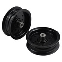 2Pcs 532196106 Flat Idler Pulley 532197379 Compatible with Husqvarna Craftsman AYP 196106 197379 Ariens Sears Poulan Oregon 34-901 13175 Lawn Mower with 42" 46" 48" 54" Deck Idler Pulley