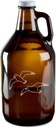 Soaring Seagulls Hand-Made Etched Glass Beer Growler 64 oz