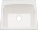 PROFLO PFALS2522 25" Drop In or Undermount Single Basin Acrylic Laundry Sink - White