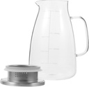 Large Capacity Glass Water Pitcher with Drip Spout Thickened High Borosilicate Kettle for Cold Water Juice Iced Tea Portable Fridge Jug for Parties Weddings and Home Use