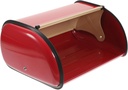 Kitchen Countertop Bread Box Large Capacity Bread Storage Retro Style Breadbin Metal Bread Bin Red