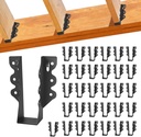 32 Pcs 2"x 6" Joist Hanger,Q235B Steel Face Mount Joist Hangers,Black Powder Coated Hurricane Ties for Rafter, Rafter Brackets for Floor, Deck and Ceiling Joists