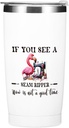 Funny Flamingo Gifts Sewing Accessories Travel Tumbler, Humorous Sewing Gifts 20 oz Stainless Steel Coffee Mug，Travel Cup，Insulated Cup with Lid for Car, Quilting Gift for Women Birthday Christmas
