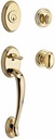 Baldwin Reserve 9BR1800-001 Columbus Traditional Single Cylinder Handleset with Ellipse Knob in Polished Brass
