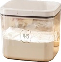 Airtight Rice Storage Bin Flour Storage Container 4.5L/4.75qt, Clear Food Container with Measuring Cup Airtight Lid for Kitchen Pantry Organization and Storage