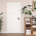 32"x 80" Slab Door, 3-Panel Interior French Door Slab Shaker, Pre-Assembled Solid Core Wood Panel w/o Prehung Jamb, for Pantry Closet Laundry Bathroom Office，White Primed Surface