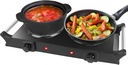 iMounTEK 2000W Electric Dual Burner Portable Coil Heating Hot Plate Stove Countertop RV Hotplate with 5 Temperature Adjustments Portable Handles/Black Double