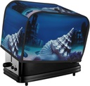 Underwater World Shell Toaster Cover 2 Slice, Two Slice Bread Machine Covers Quilted Toaster Dust Cover Universal Size Kitchen Small Appliance Cover With Top Handle