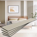 Wood Panels for Wall, 3D Soundproof Slat Wall Paneling, 4 Pack 94.5" x 12.6" Wall Panels for Interior Wall Décor, Living Room, Bedroom (Oak)