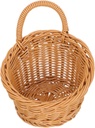 Farmhouse Style Woven Basket Garlic Storage Wall Baskets for Kitchen Fruit Vegetable Holder