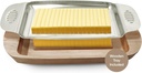 Butter and Cheese Slicer |Cutter with Wooden Storage Tray |Multipurpose Handheld Butter| Cheese, Egg, and Other Soft Food Cutter| Dishwasher Safe | 1/4 inch slicer