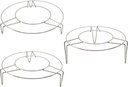 3Pcs 7” Stainless Steel Steam Rack Set, Heavy Duty Round Trivet for Instant Pot, Pressure Cooker, Air Fryer, Baking Rack
