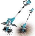 Cordless Tiller Cultivator Compatible with Makita 18V: MtiolHig Tiller for Gardening 360RPM Electric Garden Tiller, Brushless Rototiller 9" Width 6.3" Depth for Lawn/Soil Cultivation (No Battery)