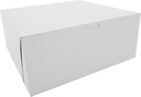 SCT White One-Piece Non-Window Bakery Boxes, 12 x 12 x 5, White, Paper, 100/Carton
