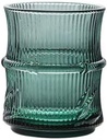 1 piece of Chinese bamboo leaf relief glass cup, high temperature resistant water cup, high value green cup, stackable tea cup.
