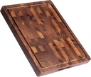 Walnut Wood Cutting Boards for Kitchen, Large Chopping Board Double Sided, End Grain Cutting Board with Handle, Charcuterie Butcher Block for Meal Prep & Serving with Gift Box, 17"×13"×1"