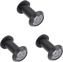 Hemoton 3pcs Pure Theft Cat Eye Door Mirror Wide Angle Optical Lens Door Viewer Detachable Cover