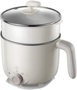 Multifunctional Small Electric Hot Pot for Dormitory, 1.2L Noodle Cooker, Stainless Steel Steamer, Boiling & Stewing Pot, 600W