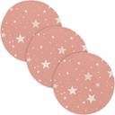 3 Pcs Trivet Mat for Crock Pot 15in Hot Dishes Trivets Plate Holder alfombrilla de para cocina Pink Star