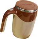 Stainless Steel Stirring Milk Mug Portable Rotating Coffee Mixing Cup Drinkware For Office Kitchen Travel Use