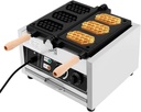 Commercial Non-Stick Electric 3-Slice Honeycomb Waffle Pop Maker Iron Machine Baker, Non-Stick Commercial Electric Waffle Maker, Electric Indoor Waffle Maker Bread Maker with Non-Stick Cast Iron Pan