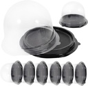 50 Sets Transparent Cake Box Portable Cake Carrier for Bakery Packing for Transport for Parties and Events