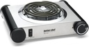 Better Chef Countertop Burner | Stainless-Steel | Adjustable Temperature | Power Switch | 1kw
