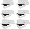 6 Pack Stainless Steel Hotel Pans with Lids, Commercial Food Catering Storage Containers Catering Metal Steamer Pans Restaurant Warm Pot for Party, Restaurant,Hotel (1/9 Size 1.8Qt)