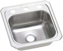 Elkay BCR15 Celebrity 15" Single Basin Drop In Stainless Steel Bar Sink - 1 Faucet Hole