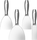 4 Pack Putty Knife Scraper,1.5",3",4",6" One Piece Premium Polished All-Stainless Steel Scraper Tool for Spreading Drywall Spackle & Mud, Taping, Scraping Paint