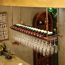 Wine Rack,Ceiling Shelf Ceiling-Type Wine Holder, Vintage Bar Floating Shelf, Adjustable Metal Wine Glass Rack, for Bar/Restaurant/Kitchen/Wine Cellar, Bronze