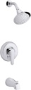 Kohler TS98006-4-CP Rite-Temp Bath and Shower Valve Trim With Lever Handle, Npt Spout and 2.0 GPM Showerhead