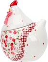 DOITOOL Chicken Cookie Jar Easter Decoration Ceramic Rooster Hen Candy Jar Storage Container for Food Coffee Jewelry Candy Snacks Home Decor