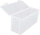 Cabilock Reusable Medium Transparent Bread Storage Box with Airtight Seal Food Grade Fresh Keeping Crisper for Refrigerator and Kitchen Countertop Fruit and Snack Organizer Drop Design