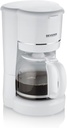 SEVERIN filter coffee maker with glass jug, coffee maker with permanent filter, for up to 10 cups (1.25 L), with hot plate and automatic shutdown, 900 W, white, KA 4323