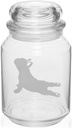 26 oz Glass Candy Jar Gift French Bulldog Yoga