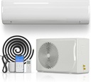 Split System Air Conditioner & Heater, 12000 BTU Split Air Conditioner with compressor and heat pump, 19 SEER2, WIFI Enabled, Remote Control, White