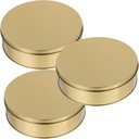 3pcs Round Tinplate Candy Box Lid Cookie Storage Container for Snacks Sweets and Treats for Holidays Special Occasions and Gifting