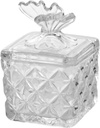 Zerodeko Vintage Embossed Butterfly Lid Glass Jar European Style Decorative Storage Container for Cookies Candy and Dried Fruits Airtight Kitchen Canister for Home Organization