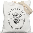 Christian Tote - Bible Verse Canvas Bags for Women, Faith Based Gifts, Reusable Grocery Bags