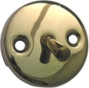 LASCO 03-1407 Bathtub Trip Plate with Lever And Screws, Polished Brass Finish