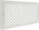 12" x 6" Lattice Design Baseboard Grill in Glacier White - Decorative Air Vent Covers- Baseboard Grill 12" x 6" Duct Opening