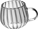 Clear Glass Mug with Handle Transparent Pumpkin Design Coffee and Juice Cup for Hot Cold Beverages and Easy to Clean for Tea and Everyday Use