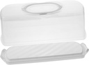 Cabilock Portable Rectangular Cake Carrier Reusable Bread Loaf Storage Box for Outdoor Picnics Sleek Design for and Minimalist Style