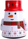 Cookie Jars Snowman Shape Christmas Cookie Tins with Lids Empty Cookie Tins Food Tin Storage Containers for Gift Giving Candy Cookie Treats Chocolate Coin