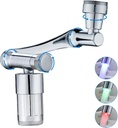Faucet Extender, 1440° Multifunctional Sink Faucet Extender, LED Faucet Sprayer Attachment Swivel with Two Spray Modes, Kitchen Faucet Aerator and Faucet Extender for Bathroom Sink
