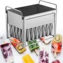 40Pcs Stainless Steel Popsicle Molds with Lid, Spiral Shape Single Cup Capacity 82g, Commercial Ice Pop Molds Ice Cream Maker Mold Stick Holder