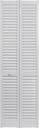 LTL Home Products SEALL32 Seabrooke PVC Louvered Interior Bifold Door, 80 in. x 32 in., White