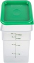 Cambro 4SFSPP190 4 Qt. Translucent Container with SFC2452 Kelly Green Lid, 4Quart